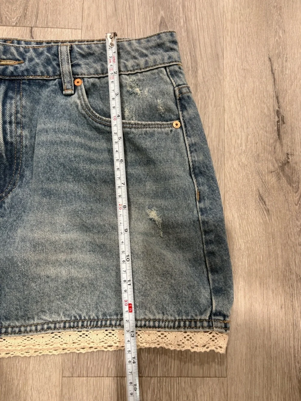 Blank NYC Light Blue Denim Skirt